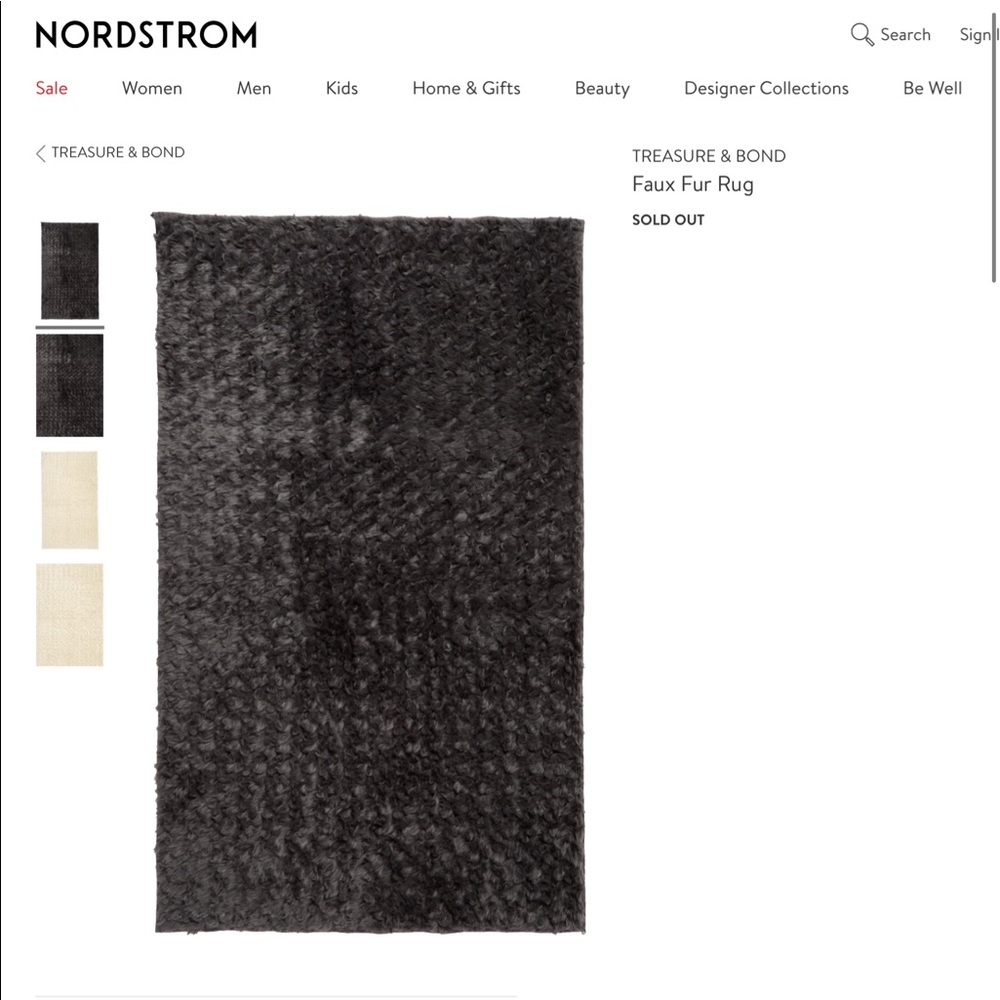 TREASURE & bond faux fur rug